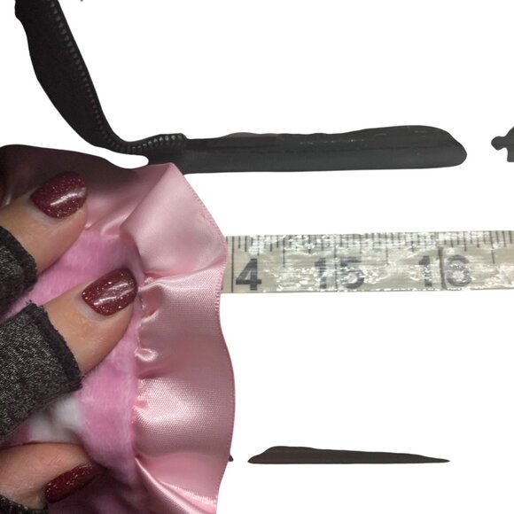 Disney Baby Minnie Mouse Pink Security Blanket Lovey Plush Toy 14" Satin Trim - Picture 6 of 6